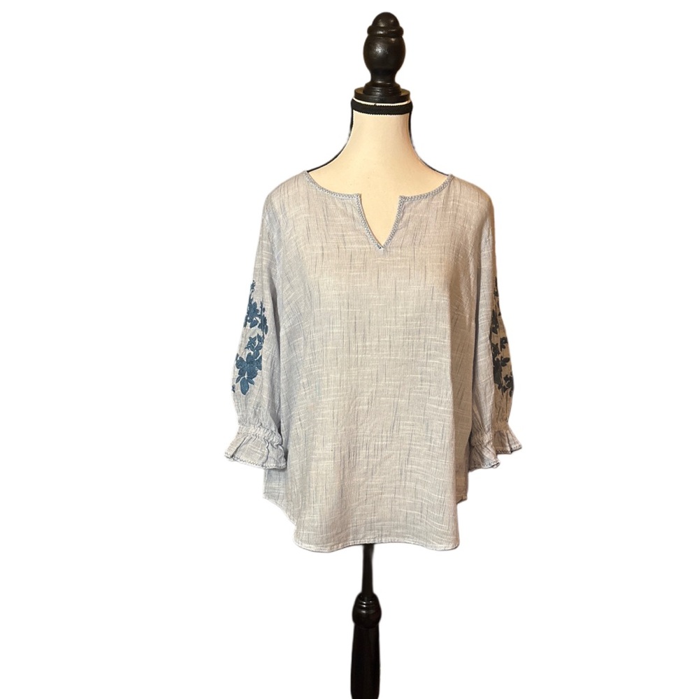Liz Claiborne Petite Embroidered Cotton Tunic MP